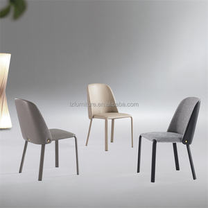 Sillas de Cocina Modernas, Cómodas y Duraderas, Tapizadas en Tela Personalizada o Cuero Sintético, con Respaldo Curvo, para Comedor - Product Image 5