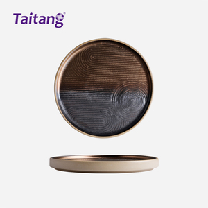 Chine : Fournisseur unique <span class=keywords><strong>de</strong></span> produits en céramique, texture en relief personnalisée, design unique, assiette ronde <span class=keywords><strong>de</strong></span> 7,5 pouces pour restaurant - Product Image 1