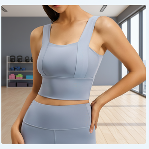 Soutien-gorge de yoga transfrontalier en forme de débardeur, en Spandex actif, rembourré, à maintien léger, dos nageur, respirant et à séchage rapide - Product Image 5