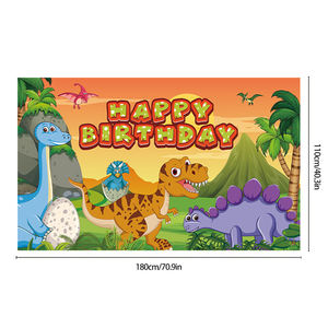 2024 nouveaux dinosaures fête d'anniversaire toile de fond bannière garçons enfants fête d'anniversaire dinosaure thème <span class=keywords><strong>Photo</strong></span> toile de fond intérieur extérieur décor - Product Image 5