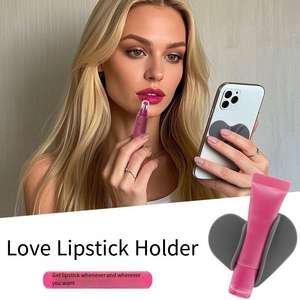 Support de gloss à lèvres en silicone pour coque de téléphone, fixation à ventouse, mini support portable pour gloss à lèvres, idéal pour l'utilisation au lit, pour prendre des photos et décorer. - Product Image 6