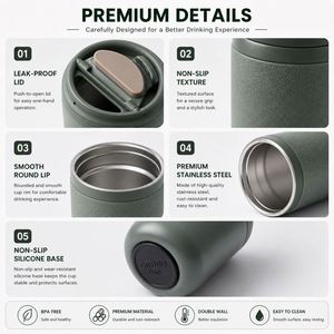 Vaso Térmico de Acero Inoxidable de 280 ml y 550 ml con Logotipo Personalizado, Libre de BPA, para Oficina y Actividades al Aire Libre - Product Image 4