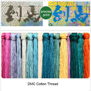 Nouveautés : Motif floral imprimé pour voiture, artisanat brodé DIY, modèle de point de croix - Product Image 2