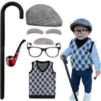 Parrucca da Nonno per Cosplay - Accessorio per Spettacoli di Halloween e Carnevale con Filo Resistente alle Alte Temperature