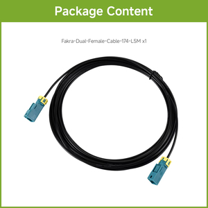 Câble coaxial étanche Waveshare Fakra Z-Coded double femelle RG174, longueur 5m, compatible avec les caméras GMSL1/2 K441 - Product Image 4