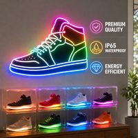 Enseigne néon LED personnalisée pour chaussures, lumière néon flexible RGB pour la décoration murale des magasins de baskets, lumière néon flexible LED