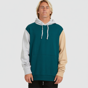 Sweat à capuche polaire color block pour homme – Style streetwear décontracté et confortable pour le quotidien et les voyages - Product Image 1