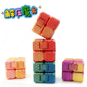 <span class=keywords><strong>Cubo</strong></span> Antiestrés Impreso en 3D, Cubos Pequeños Giratorios <span class=keywords><strong>de</strong></span> Bucle Infinito, Juguete Creativo para Dedos, para Niños y Adultos, Hecho en China Continental - Product Image 2