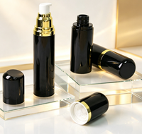Flacon pompe sans air en plastique de luxe vide de 15 ml, 30 ml, 50 ml, 80 ml, 100 ml pour cosmétiques et soins de la peau, double flacon en plastique