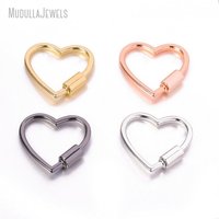 FC33853 cuivre bijoux coeur forme vis fermoirs pour bijoux à bricoler soi-même faisant accessoires composants résultats fournitures en gros