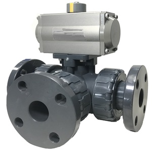 Válvula de Retención Neumática de 3 Vías PP con Conexión de 3 Piezas y Extremo Bridado para Gases Petroquímicos, Estructura OEM C-Way, Precio Directo - Product Image 1