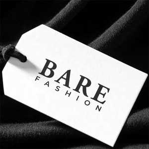 Tùy Chỉnh Sang Trọng May Mặc Đu Thẻ Quần Áo Nhãn In Tên Logo Nhựa Treo Tag Với Chuỗi Giấy Hangtags Cho Quần Áo Logo Riêng - Product Image 3