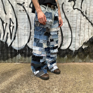 DiZNEW 2025 primavera del nuovo mercato Designer Jeans Jeans larghi in Denim personalizzati con logo ricamato per uomo - Product Image 2