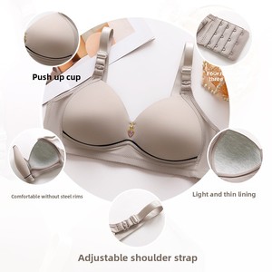 Reggiseno da donna transfrontaliero, confortevole e traspirante, taglie forti, in nylon, con coppe sottili lucide, push-up, senza ferretto, non magnetico, per seni abbondanti - Product Image 4