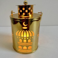 Lanterne du Ramadan, décoration lumineuse LED, lampe Eid Mubarak, alimentée par batterie, lampe suspendue Kareem Ramadan, décoration de lampe étoile de lune