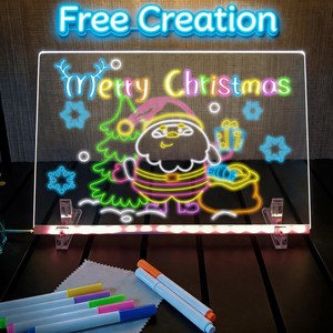 Tablette numérique à écran LED effaçable 7 couleurs pour enfants, jouet éducatif et outil d'enseignement <span class=keywords><strong>en</strong></span> <span class=keywords><strong>ligne</strong></span>, pour messages et écriture quotidienne DIY - Product Image 1