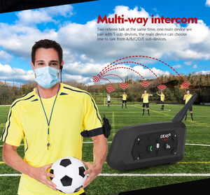 Sistema de Intercomunicación para Árbitros de Fútbol <span class=keywords><strong>EJEAS</strong></span> <span class=keywords><strong>V6C</strong></span> Pro, Auriculares Inalámbricos Impermeables, Material ABS - Product Image 6