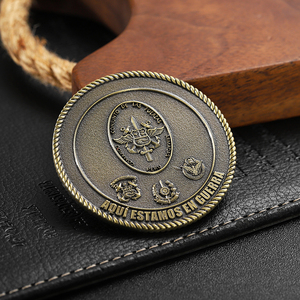 中国制造商定制硬币双面印刷锌合金金属硬币仿古黄铜模具冲压3D标志纪念品硬币 - Product Image 5