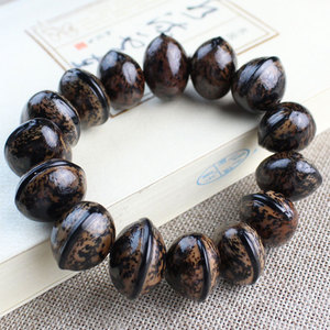 Bodhi Seed Prayer <b>Beads</b> <b>Bracelet</b> 15mm 15 Pieces Wooden Fish Shape Ethnic Style Religious Jewelry for <b>Men</b> - Product Image 1