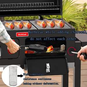 Cesta de barbacoa rodante de alta calidad, parrilla redonda de acero inoxidable para barbacoa, malla para barbacoa, rebanadas de verduras, cesta para <span class=keywords><strong>asador</strong></span> - Product Image 4