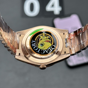 Reloj Mecánico de Lujo para Hombre, Ultra Ancho, Caja de Zafiro, Correa Dorada, Calendario Automático, Visualización de la Semana, Oro Amarillo, Venta al Por Mayor de Fábrica - Product Image 6