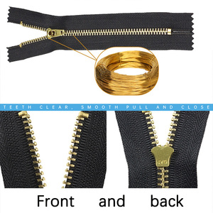 5pcs 4# Brass Self-Locking Jeans Zipper Tailor's DIY Clothing Bag Sewing Accessories With <strong>Closure</strong> Black Blue-10/13/15cm Lengths - Product Image 3