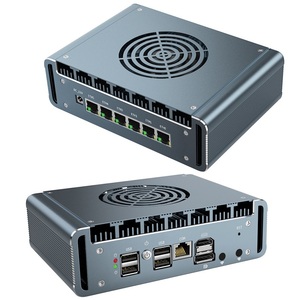 Enrutador de firewall Intel 12th Gen N100 <span class=keywords><strong>DDR5</strong></span> NVMe 6X 2. 2 2,5G Mini <span class=keywords><strong>PC</strong></span> sin ventilador RJ45 COM pfSense OPNsense PVE Computadora industrial - Product Image 4