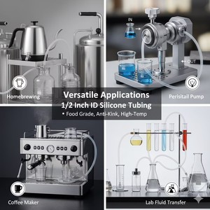 <span class=keywords><strong>Tuyau</strong></span> en silicone transparent de qualité <span class=keywords><strong>alimentaire</strong></span> 1/2 pouce ID résistant aux hautes températures pour pompe à eau, siphonnage et transfert de liquides - Product Image 6