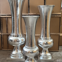 Vase à fleurs trompette haute brillance, centre de table de mariage, grand support à fleurs en fibre de verre pour la décoration d'événements de mariage