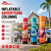 Colonne publicitaire gonflable FEAMONT pour les événements scolaires et universitaires avec un design portable, léger et pliable et un rangement facile