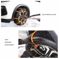Chaînes à neige d'urgence en nylon antidérapantes pour voiture, installation sans outil, attache-câble antidérapant pour conduite hivernale sur glace et neige