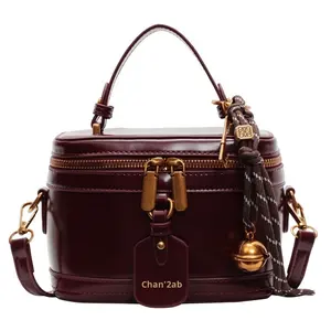 Nuevo Bolso de Mano de Lujo para Mujer, Versátil, Pequeño, con Estilo, de Hombro y Cruzado, de PVC con Cremallera, Forma de Cubo - Product Image 5