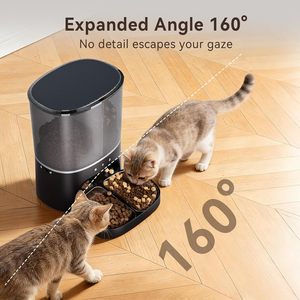 Dispensador de Comida para Perros de 8L con Temporizador, Alimentador Automático Inteligente para Mascotas con WiFi 5G, Cámara HD de 1080P, 2 Tazones, Audio Bidireccional, Control por Aplicación - Product Image 3