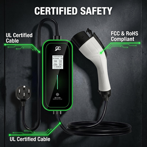 Cargador Portátil para Vehículos Eléctricos Tipo 1 con Carga Integrada, Aplicación Tuya, WiFi, Bluetooth, Monofásico, 7KW, 100-240V - Product Image 4