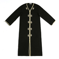 Robe d'été vintage pour femme en stock, col en V, manches longues, bretelles tissées, strass cousus main, broderie, polyester et lin TH939