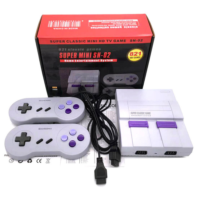 Mini Classic Retro TV Game Console 8-Bit Built-in 821 FC Games HD Wired US Plug Multi-Player Support 1 GB Memory