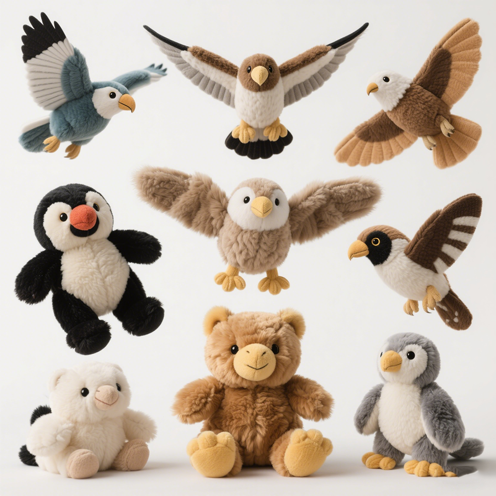 Peluches d'animaux volants personnalisées
