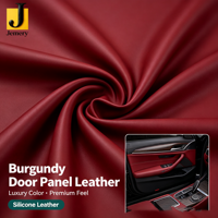 Tissu en cuir silicone Jemery avec dos adhésif, imperméable, occultant et extensible pour remplacement de panneaux de porte automobile en cuir PU
