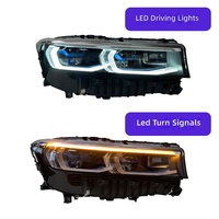 Kit de modification de phares pour BMW Série 7 G12 (2016-2018) – Nouveau cadre bleu, lentille LED, feux de jour 12V 50W