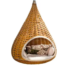 Hamac d'extérieur en rotin, canapé-lit, chaise suspendue, pour jardin, camping-car, hôtel, cour, nid d'oiseau, pour maison