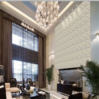 Dalles de plafond en plastique PVC coloré panneau de papier peint 3d panneau de décoration d'art mural durable