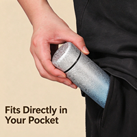 Thermos de poche en titane avec logo personnalisé, mini gourde isotherme ultralégère, bouteille d'eau portable en titane pur pour les voyages et l'EDC