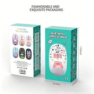 Ratón Inalámbrico para Portátil, Mini, Bonito, Estilo <span class=keywords><strong>de</strong></span> Dibujos Animados, Silencioso, Portátil, Recargable, Ergonómico, 2.4G, para Oficina y Viajes - Product Image 6