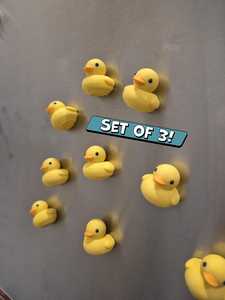 Custom Logo Packaging Cute <b>Yellow</b> Duck 3D Resin Magnetic Fridge Magnet Soft Decorative Magnet for Refrigerator Home Decoration - Product Image 3