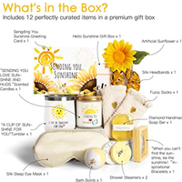 Get Well Soon Gift Basket Care Package Cadeaux de tournesol pour les femmes Maman Anniversaire Unique Envoi Sunshine Gift Relaxation