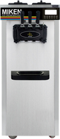 Machine à glace Acier inoxydable avec dessus de table machine à crème glacée molle 18-22L Congélateur à crème glacée à 3 saveurs