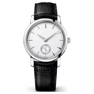 Montre mécanique de luxe haut de gamme pour homme, cadran argenté, boîtier en acier inoxydable, petite fonction des secondes, nouvelle collection 2026, bracelet en cuir - Product Image 3
