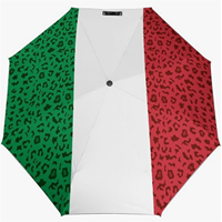 Parapluie pliant entièrement automatique de haute qualité, motif drapeau italien, artisanat délicat, série à thème campagnard, classique