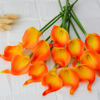 Hochwertige 34cm Künstliche PU Real-Touch Calla-Lilie Heimdekoration Ornamente Fotografie-Requisiten Künstliche Blumen
