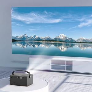 โปรเจคเตอร์วิดีโอ DLP อัจฉริยะขนาดเล็ก V7 Pro 3D พร้อมระบบโฟกัสอัตโนมัติ แบตเตอรี่ 15600mAh ความละเอียด 1080P 4K สำหรับโฮมเธียเตอร์และใช้งานกลางแจ้ง แรม 2G - Product Image 2